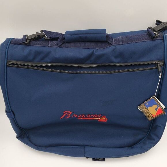 Atlanta Braves Garment Bag Folding Blue Embroidered Custom Sahara Never Used - Picture 4 of 12